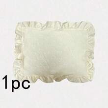 1/2/4pcs Heart Embossed Rectangular Placemats With Lotus Leaf Ruffle Edge, Cream Color, Heat-Insulating Dining Table Mats For Home, Girly Style, Photo Props - Multicolor - View 14