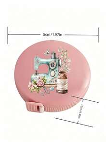 Retractable Soft Measuring Tape, Mini Portable Soft Ruler, Double-Sided Centimeter/Inch Dual Scale, 150cm/60in Length, Printed With Bow And Sewing Machine Pattern, Flexible Soft Tape Suitable For Sewing, Cutting, Handmade DIY, 3D Measurement, Height Measurement, Fitness Studio And Clothing Industry, Home Body Measuring Tape For Tailoring, Sewing, Office, Home And Learning, Perfect Gift For Handmade Enthusiasts - Multicolor - View 11
