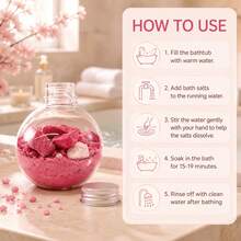 YURHERSU Garam Mandi Cherry Blossom Magic, Garam Mandi Wangi yang Menenangkan & Merelaksasi - Jeruk keprok - View 5