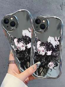 Wavy Edge Dark Girl Style Phone Case For IPhone 16/15/14 Pro Max/13/12 Full Coverage Soft - Multicolor - View 4