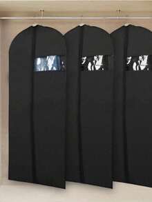 Dress Wardrobe Garment Bag, Wedding Dust Cover, Foldable Suit Protection Bag, For Storing Dresses, Suits, Coats And Dancewear, More Suitable For Storing Clothes. - Black - View 8
