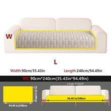 1PC Cozy Plush Velvet Jacquard Retro Checkered Autumn/Winter Thickened Sofa Cushion, New Style Sofa Decorative & Protective Cover, Non-Slip, Pet-Friendly, Machine Washable Seat Pad. - Light Grey - View 16