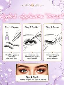 7 Pairs 8D Fluffy Voluminous Faux Mink False Eyelashes, D Curl Thick Full Strip Lashes,Lightweight Reusable Dramatic Eye Makeup Lashes For Halloween Club Party - Brown - View 5