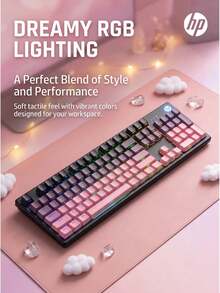 HP Keyboard K500Y dengan Cetakan Samping | Sensasi Mekanik Sejati, Operasi Senyap, Lampu Latar yang Memukau, Keyboard Berkabel 104 Tombol, Ideal untuk Pekerjaan Kantor dan Bermain Game yang Efisien. - View 6