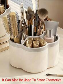 Rotating Desktop Storage Box Large Capacity Pen Holder For Men And Women Makeup Brush And Pen Holder Combination For Back To School Gift Home Livingroom Bathroom Travel Vocation Paty Favor Daily Indoor Essential Accessory - Multicolor - View 4