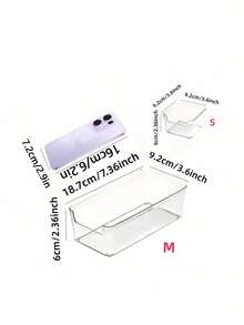 8pcs/7pcs Transparent Notched Drawer Organizer Set With Drawer Dividers For Diapers, Baby Bottles, Bibs, Children's Supplies, Multi-Functional Desktop Office Storage Box, Suitable For Bathroom, Nursery, Home Items Classification Storage And Organization - Multicolor - View 2