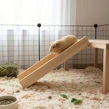 1pc Wooden Hamster Platform, Hamster Stairs, Hamster Slide, Hamster Pet Toy, Small Pet Toy - one-size - View 5