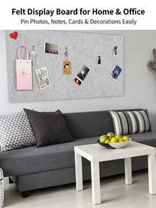 DOWMOO 1pc Colorful Felt Board Kindergarten Felt Message Board Decoration Display Board Photo Wall Sticker Sound-Absorbing Panel - A - View 7