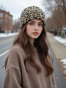 5 Colors Knitted Hat With Ear Flaps, Winter Pom Pom Hat, Wide Brim Aviator Hat, Fleece Lined Warm Ear Protection Hat, Unisex Outdoor Cold Weather Hat, Suitable For Daily Wear In Autumn And Winter - Multicolor - View 7