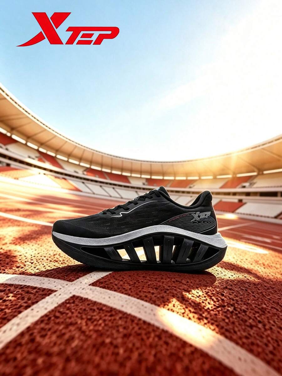 XTEP--Light Boat MAX | Summer Breathable Shock-Absorbing Sports Shoes Men's Running Shoes New Style Black/Space Silver - Black/Space Gray - View 1