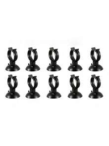 Aquarium Clips/Durable PVC And PP Material/Secure Grip For Heaters, Tubing, Plants/Stylish Design, Sturdy Structure, No Battery Required - Black - View 5