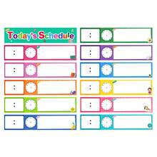 12pcs Daily Schedule Cards, Reusable Routine Cards, Visual Learning Tool, Suitable For Preschool, Kindergarten, Classroom Management, Home Learning, Teacher Essential, Children Time Management, Age 3+ - Multicolor - View 4