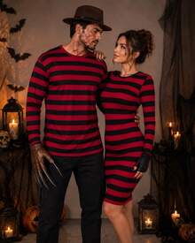 Women Mini Dresses - Red - View 8
