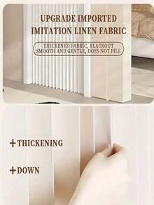 1pc Foldable Curtain Divider Without Rod, Versatile Hanging Cloth Partition Screen, Suitable For Rental Home Bed, Living Room, Bedroom Windows And Other Scenarios, Elegant Design - Multicolor - View 7