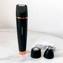 Rechargeable 3-In-1 Electric Trimmer & Shaver, 3 Interchangeable Washable Trimmer Heads, Compact Grooming Kit With Contoured Design, Suitable For Nose Hair, Ear Hair, Bikini Area, Underarms, Legs, Home & Travel Use - Upgraded Version - View 11