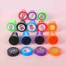 SUPER MARIO BROS. 1set/12pcs The Popular Cartoon Children's Award Seal, A Variety Of Classic Character Patterns, Clear Inkpad Without Hurting Hands, Classroom Incentive Props, Boys' And Girls' Holiday Children's Fun Gifts (Stochastic Style) - Multicolor - View 4