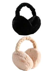 Ultra Soft Plush Earmuffs - Foldable, Warm, Comfortable, Cold-Resistant, Unisex Design For Winter Outdoor Activities, Hand Washable, Winter Accessorie - Multicolor - View 17