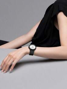 CASIO MQ-24-7E Unisex Quartz Watch, Black Resin Strap Round White Dial Minimalist Waterproof Analog Wristwatch - Black - View 2