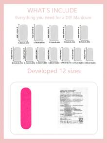 24pcs Set Of Medium Length Trapezoidal Nail Stickers Features A Nude Pink Base With Deep Purple French Edge And Star Design Perfect For Dates Comes With A Complete Set Of Jelly Glue And Nail Application Tools Autumn Collection Nail Art - Multicolor - View 4