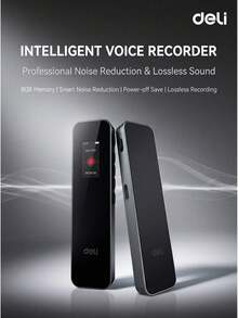 DELI MP301 Voice Recorder 8G/16G/32G/64G Large Capacity, Intelligent Noise Reduction, Long-Distance Recording, 20-Hour Standby, Auto-Save On Power Loss, Portable Voice Recorder For Business Meetings, Training, And Learning - View 7
