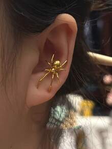 1 Pair Fashionable Stud Earrings For Women, Wedding, Engagement, Party, Jewelry, Halloween Gift - Yellow Gold - View 4