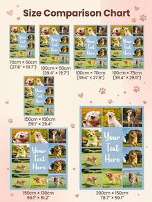 Custom Photo Text Throw Blanket, Personalized Picture Collage Fleece Blanket, Customized Pet Memory Photo Blanket For Sofa Bed Home Decor Gift - Multicolor - View 6