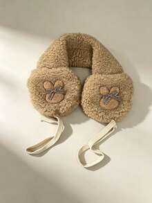 Cute Cartoon Rabbit Fleece Ear Muffs With Drawstring, Super Cute Warm Winter Children's Ear Protectors - Multicolor - View 10