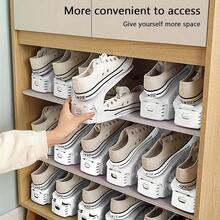 Adjustable Height Shoe Rack Storage Box, Closet Shoe Organizer, Suitable For Entryway, Hallway, Living Room, Bedroom, Bathroom, Very Space-Saving - Multicolor - View 7
