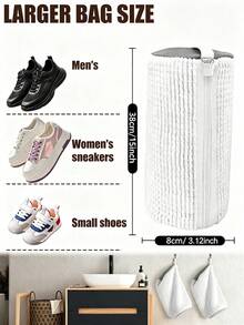 Washing Machine Shoe Bag, Suitable For All Types Of Shoes - White With Zipper, Soft Thermal Lining, Effectively Protects Clothes, Especially Suitable For Sneakers And Casual Shoes. This Laundry Bag Is Also An Ideal Choice For Holiday Travel - Multicolor - View 7