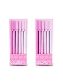 Morandi Gradient Neutral Pens Student Stationery Highly Attractive Black Brush Pens Practice Use Quick-Dry Office Signature Pen Set - A - View 10