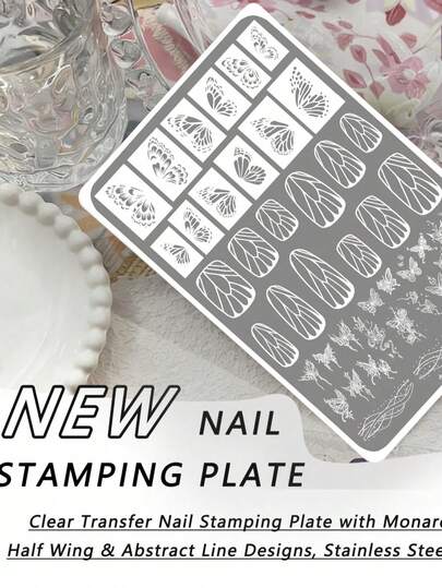 Butterfly Wing Nail Art Transfer Steel Plate, Full Page Wing Patterns Dazzling To The Eye, Large And Small Wings With Different Expressions, Fairy Butterflies And Spirits Flying Around Flower Clusters, Clear And Natural Stamping, Sharp Edges Without Any Fuzz, Easy To Cover Front And Back Of Nails, Dreamy Fairy Aura Spreading On Fingertips, Thin Layer Of Glitter Powder Adds More Vitality, Layering Broken Wings Is Very Interesting, Wing Vein Texture Clear And Layered, Details Visible With A Gentle Scratch, Butterfly Poses Diverse And Different, Casual Layering Creates A Fresh Tone