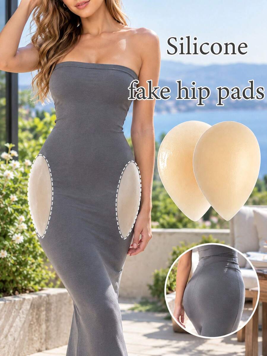 2pcs Invisible Silicone Butt Pads, Butt Enhancing Shaping Pads, Suitable For Daily Wear, Skirts And Pants - Multi-color - View 1