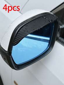 2/4pcs Car Rearview Mirror Rain Visor, Widened Enlarged Side Mirror Rain Guard, Self Adhesive Waterproof Anti Glare Mirror Rain Shield Accessories For Most Vehicles - Multicolor - View 8