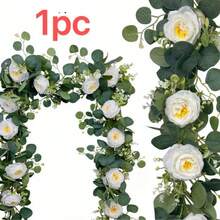 1pc/2pcs 1.8M Silk Cloth Large Peony Vine - Peony - White - View 11