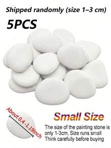 Medium Smooth White Painting Stones - Flat And Hand-Selected, Suitable For Crafts, Art, Decoration - No Chemicals, Smooth Surface For Even Effect, Ideal For Beginners And Handmade Projects, Craft Supplies, Art Projects, Decorative Stones - Multiple Styles - View 13