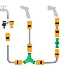 5 buah Adaptor Konektor Selang Lepas Cepat Warna Kuning, Aksesori Konektor Ujung Selang Taman Universal, Cocok untuk Penyiraman Luar Ruangan, Pencucian Mobil, Irigasi Rumput - View 7