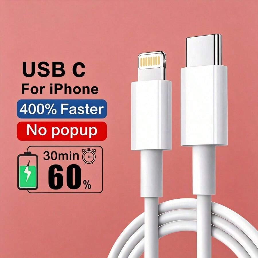 Cáp sạc nhanh Lightning truyền dữ liệu tương thích với iPhone 14 13 12 Pro Max X XR XS 8 7 6s 6 | Công suất 20W, cáp sạc nhanh USB A sang Lightning, tương thích với cáp sạc 14 13 12 11 Pro Max XR XS X 8 7 6 Plus SE, cáp dữ liệu Lightning sang USB A cho ô tô CarPlay