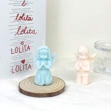 Angel Prayer Candle Mold, Suitable For DIY Resin And Plaster Casting, Used For Home Decor, Ornaments And Creative Handmade Gifts - A-White - View 10