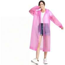 1pc Women's Full Coverage Waterproof EVA Raincoat, Fashionable Breathable Hooded Button Raincoat, Windproof, With Hood And Drawstring, Reusable, Suitable For Hiking, Cycling, Outdoor Activities And Daily Use, Hiking Rain Gear - Multicolor - View 5