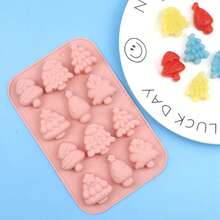 1pc Christmas Theme Silicone Mold, Suitable For Handmade DIY, Santa Claus, Snowman, Gingerbread Man Shaped Mold, Suitable For Making Soap, Plaster, Aromatherapy Wax Tablets And Party Decorations - A - View 4