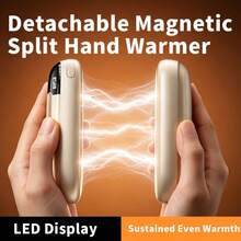 2pcs USB Hand Warmers, 3-Level Heating, LED Display, 8-Hour Warmth, 2000mAh*2 Portable Magnetic Electric Reusable Hand Warmers, Suitable For Men, Women, Raynaud's Syndrome/Hunting/Golf - Multicolor - View 15