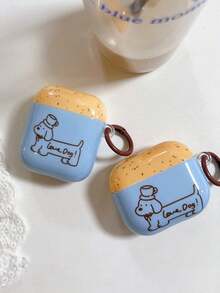 Cute Color Block Splatter Dachshund Pods4 Protective Case Pod3 Compatible With Apple Pro Earphone Shell 2nd Gen Wireless Bluetooth 3rd Gen 2nd Gen PodPro 4th Gen 5th Gen Case - Blue - View 5