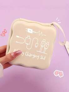 Portable Square Storage Bag, Suitable For CCD Camera Chargers, Headphones, Data Cables, Etc. Sanitary Napkin Storage Bag, Digital Storage Bag, Etc - Multicolor - View 13