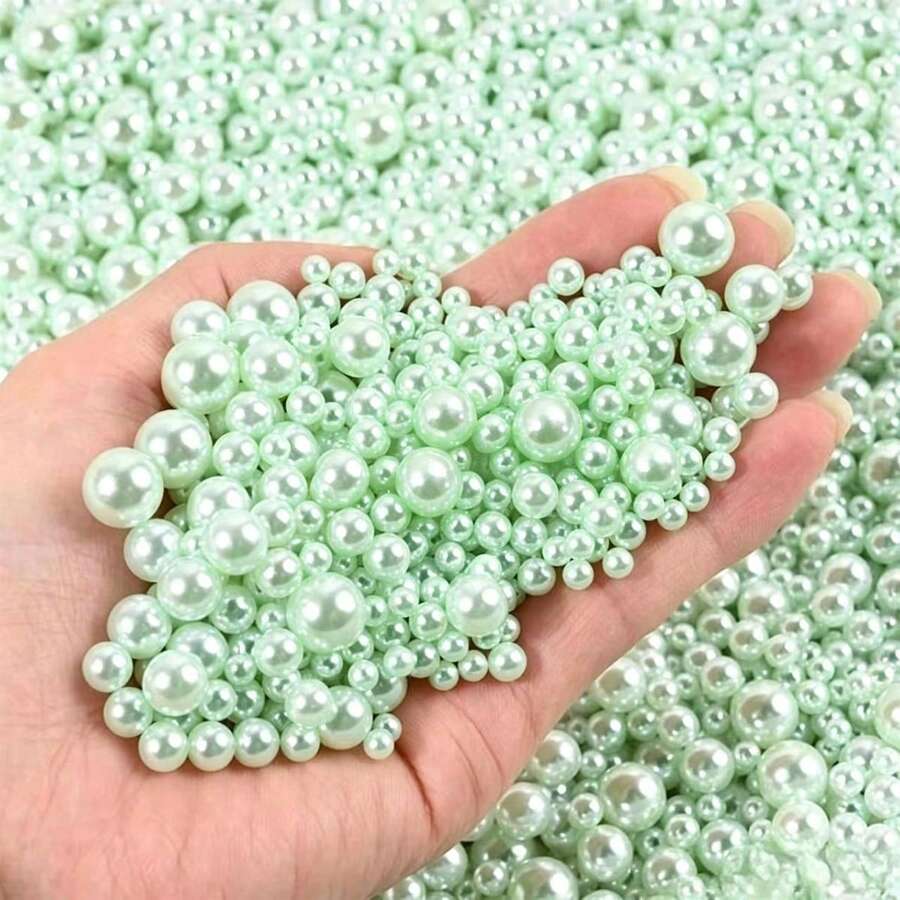 1580顆 3-10mm 混色無孔珍珠，DIY裝飾品，DIY珠寶製作材料，DIY手工藝製作，可用於花瓶填充、珠寶製作、婚禮、儀式、漂浮蠟燭中心裝飾、生日派對、家居裝飾