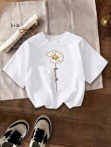 3 piezas Camiseta femenina de manga corta con cuello redondo, tejido ligero y cómodo, corte versátil ideal para uso diario, salidas y combinaciones sencillas en temporada cálida - Multicolor 1 - Ver 3