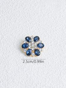 4PCS Crystal Rhinestone Hand-Sewn Buttons Flower Shape Decorative Buckles For Women Coats Dresses Jackets Formal Wear Clothing Repair - Multicolor - View 13