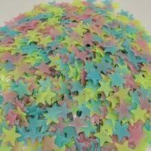 200/100pcs Glow-In-The-Dark Star Wall Stickers, Self-Adhesive Reusable Stickers, Light-Colored Star Design Fluorescent Glow Stickers, Suitable For Bedroom Ceiling And Wall Home Decor - A - View 5