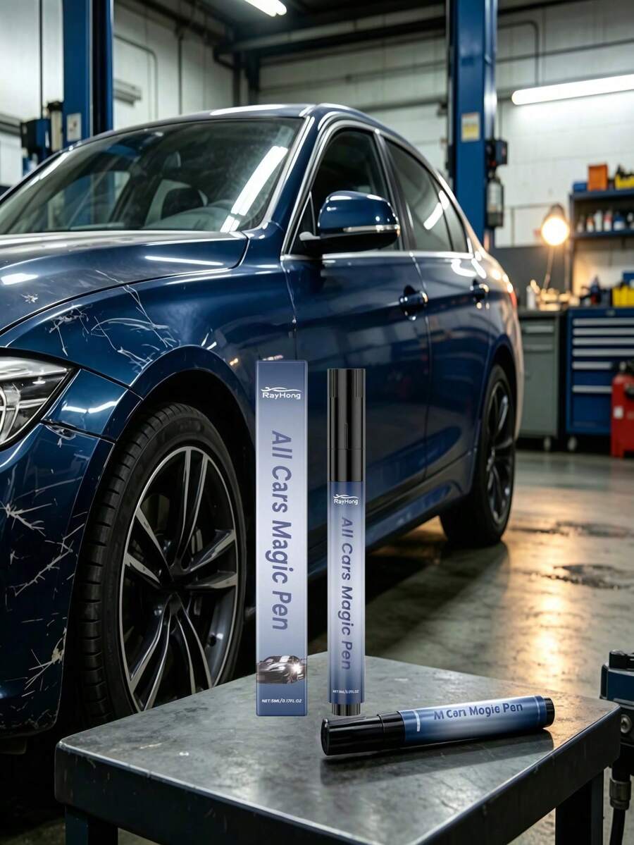 rayhong 1pc Car Scratch Repair Paint Pen, Car Scratch Remover Pen, Waterproof & Rust-Proof Car Paint Repair Tool, Suitable For Minor Scratches, Marks, Etc., Applicable For Car Body Surface Maintenance And Car Paint Care