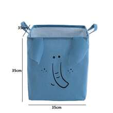 1pc Cartoon Cute Pattern 4 Colors Optional Storage Basket Clothes Toys Snacks Books Clothes Multi-Functional Storage Bin - Multicolor - View 2
