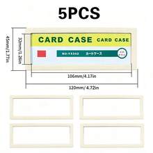 5pcs Magnetic Label Clips, Reusable Data Card Holders With Transparent Plastic Protective Covers, Suitable For Whiteboards, Metal Cabinets, Home Office, Storage Cabinets And Warehouse Organization Magnetic Shelf Labels - Multiple Specifications - View 12